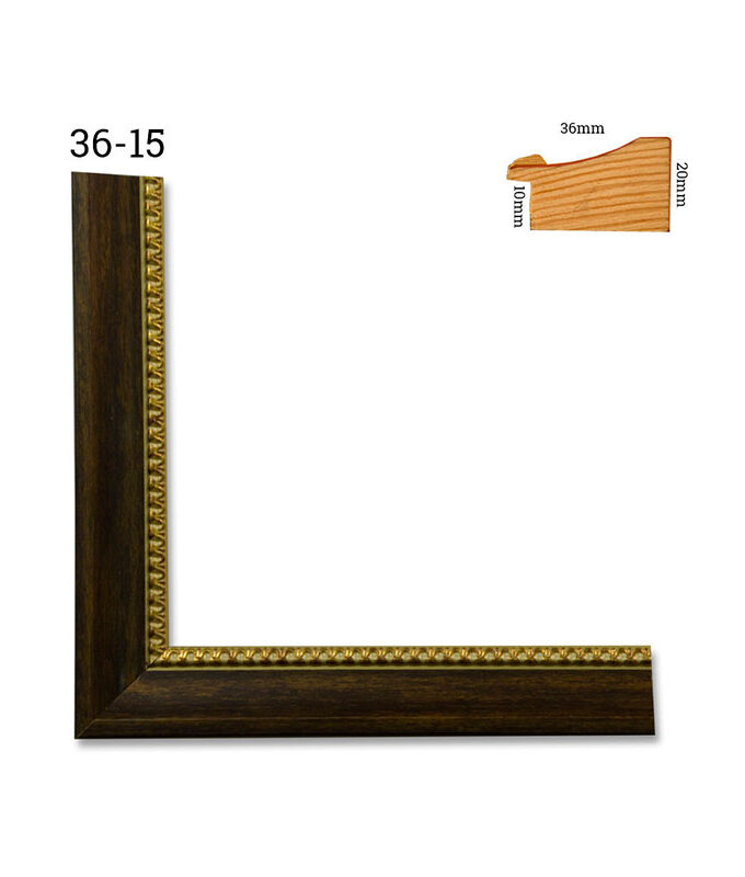 36-15 walnut ornamented gold